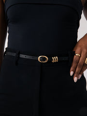 Classic Skinny Belt in Black