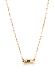 Oval Dome Pendant Necklace