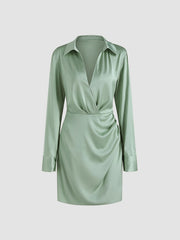 Dirty Martini Long Sleeve Shirt Mini Dress