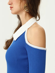 Knit Water Under The Bridge Polo Mini Dress