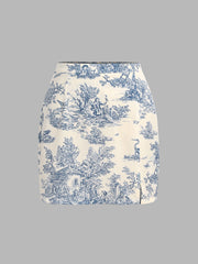 Toile de Jouy Mini Skirt