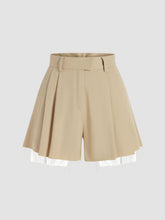 Solid A-Line High Waist Shorts