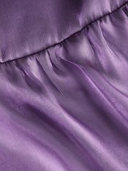 Solid Mesh V-neck Short Dress