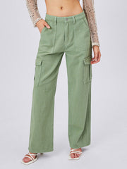 Alessia Solid Cargo Jeans