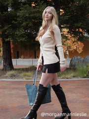Time For Coffee Knitted Long Sleeve Top
