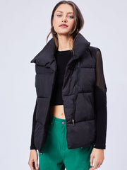 Thermal Solid Drawstring Puffer Vest