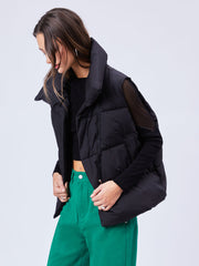 Thermal Solid Drawstring Puffer Vest