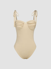 Shirred Bow Knotted Bodysuit