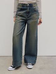 Mid Waist Baggy Jeans