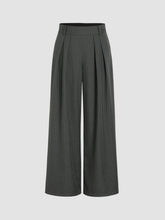 High Rise Pleated Wide Leg Trousers