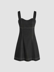 Sweetheart Ruffle Sleeveless Mini Dress
