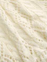 Crochet Tie Front Crop Top & Linen-blend Broderie Anglaise Ruffle Maxi Dress Curve & Plus