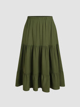 Ruffle Elastic Waist Maxi Skirt Curve & Plus