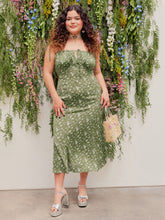 Floral Mermaid Knotted Maxi Dress Curve & Plus