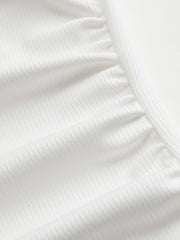 Ruched Wrap Twist Knit Bodysuit