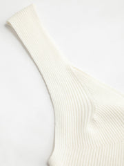 V-neck Solid Knitted Tank Top