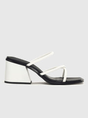 Chunky Heeled Cross Strap Sandals