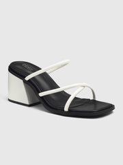 Chunky Heeled Cross Strap Sandals
