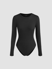 Round Neckline Long Sleeve Bodysuit