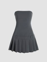 Pleated Tube Mini Dress
