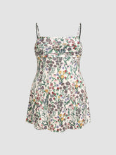 Floral All Over Print Ruched Mini Dress Curve & Plus
