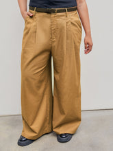 Linen-blend Pocket Wide Leg Pants With Belt Curve & Plus