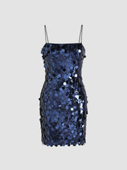 Sequin Chain Mini Dress