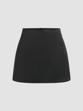 Solid Satin High Waist Short Skirt Curve & Plus
