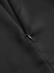 Solid Satin High Waist Short Skirt Curve & Plus