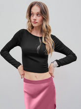 Round Neckline Long Sleeve Top