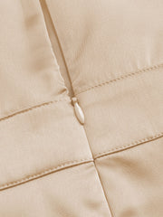 Satin Knotted Pleated Wide Leg Jumpsuit