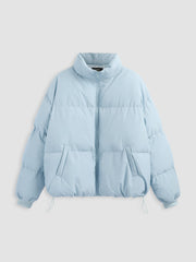Zip Front Collared Puffer Jacket