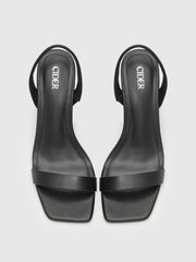 Single Band Chunky Heeled Sandals