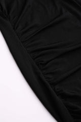 High Neck Ruched Midi Dress Curve & Plus