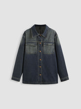 Denim Collar Button Jacket