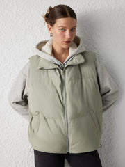 High Neck Puffer Vest