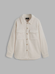 Teddy Fleece Shacket With Pockets