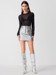 Round Neckline Star Bodysuit