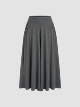 Solid Jersey Middle Waist Ruffle Pocket Wide Leg Trousers Curve & Plus
