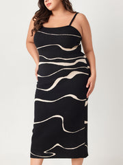 Knit Striped Cami Maxi Dress Curve & Plus