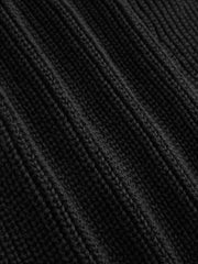 High Neck Solid Knitted Long Sleeve Crop Sweater Curve & Plus