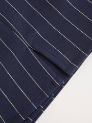 Mid Rise Stripe Slit Zipper Skort