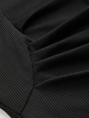 Square Neck Ruched Short Sleeve Tee