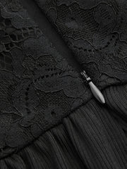 V-neck Lace Wide Leg Jumpsuit