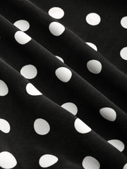 Spot Asymmetrical Hem Ruched Tube Midi Dress