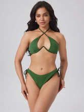 Halter Underwire Criss Cross Tie Side Bikini Set