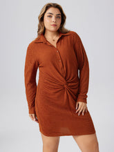 Jersey Polo Ruched Short Dress Curve & Plus