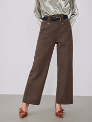 Denim Mid Rise Baggy Jeans