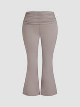 CiderAIRY™ Mid Rise Solid Ruched Flared Leggings Curve & Plus