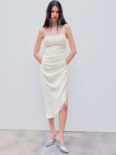 Floral Lace Ruched Midi Dress